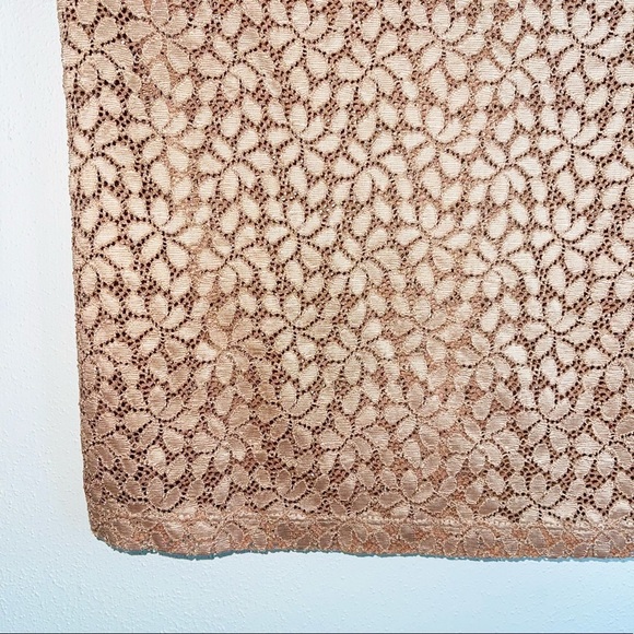 Zara Trafaluc Peach Allover Sheer Lace High Neck Boxy Top Small Women’s - Picture 4 of 9